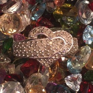 GENUINE DIAMOND RING in Sterling Silver